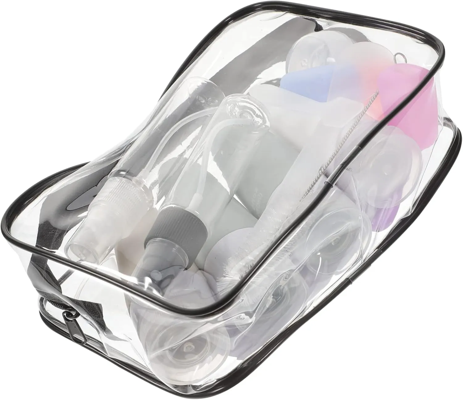 Angoily Silicone Travel Bottles Kit 17pcs Refillable Leakproof Compact Portable for Hair Skin Care, As Shown, 11.7x3.5cm