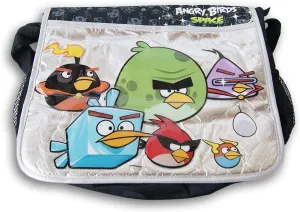 Angry Birds Space Themed Shoulder Strap Messenger Bag for Books, Laptop, Office Work - 14'' L x 11.5'' H x 4'' D
