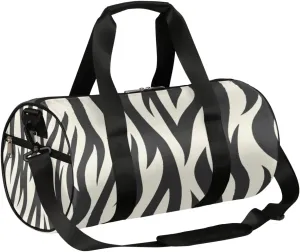 Animal Print Abstract Monochrome Gym Bag Small Gym Duffel Bags for Men Women Overnight Weekender Bags Lightweight Sport Duffle Bag Carry On Gymbag