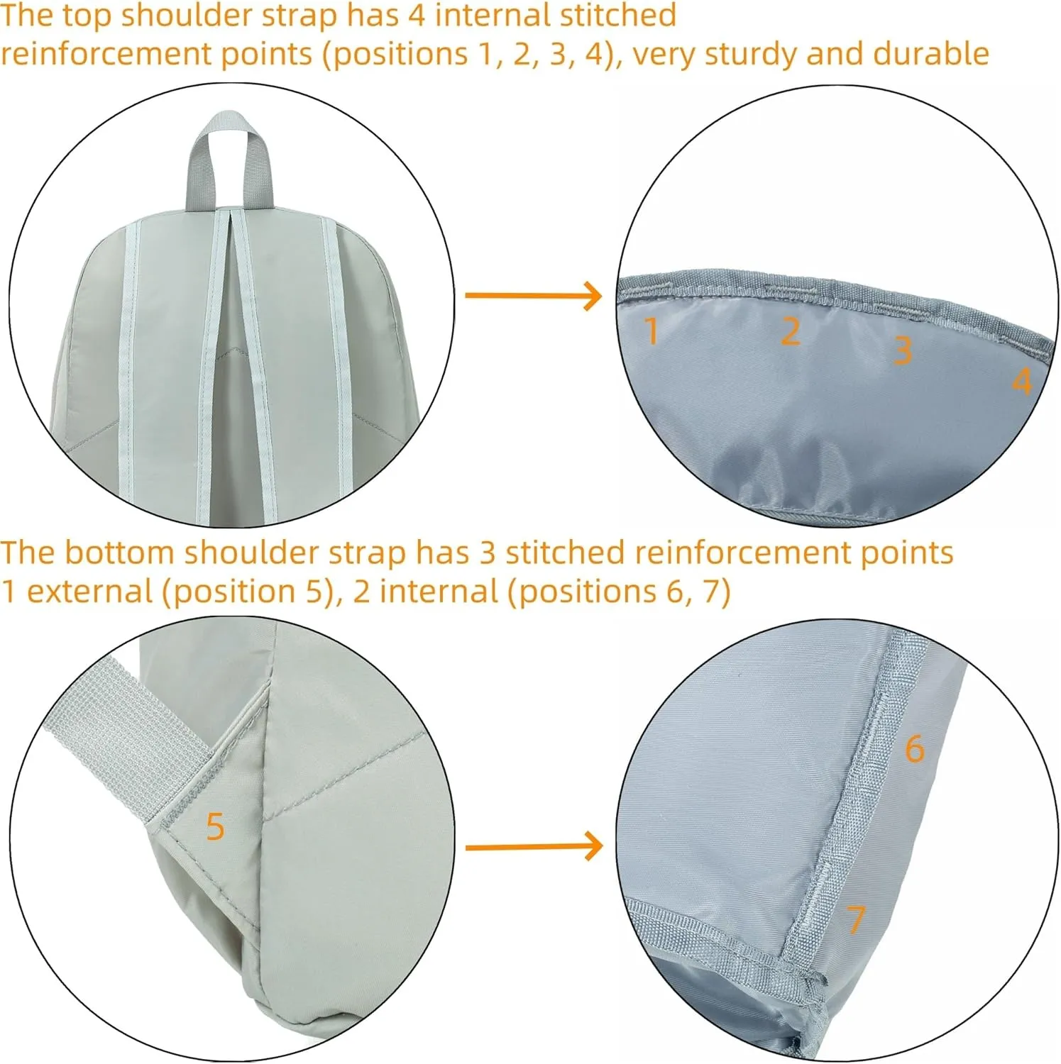 AOTIAN 17-Inch Water-Resistant Nylon Backpack, Durable Lightweight Bookbag, Daypack for College, Work, Travel & Hiking