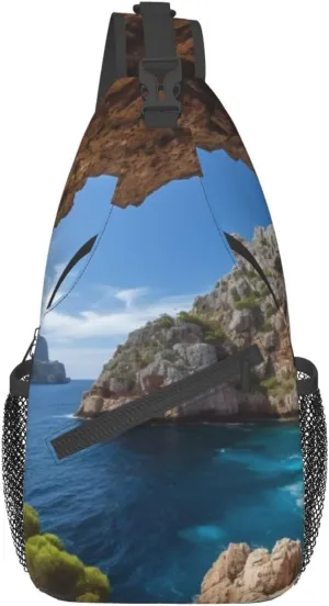 Arch In Mallorca Spain Printed Chest Messenger Bag Shoulder Bag Sling Bag