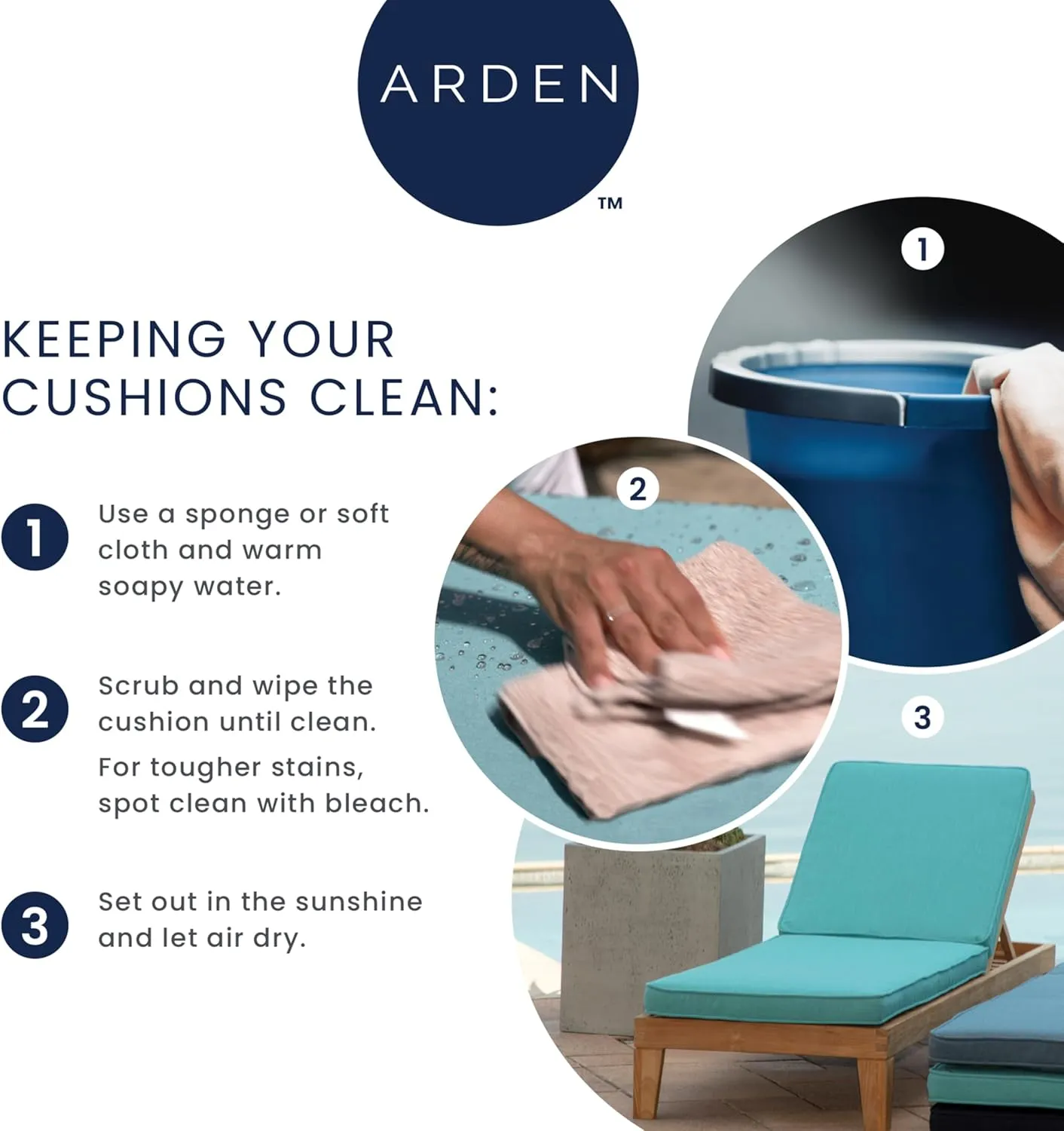 Arden earthFIBER Plush Modern Tufted Polyfill Dining Chair Cushion, 21 x 40, Water Repellent, Fade Resistant Sapphire Blue Ridge Paisley