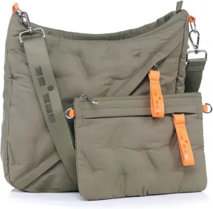 Arly Messenger Crossbody Bag Olive & Orange