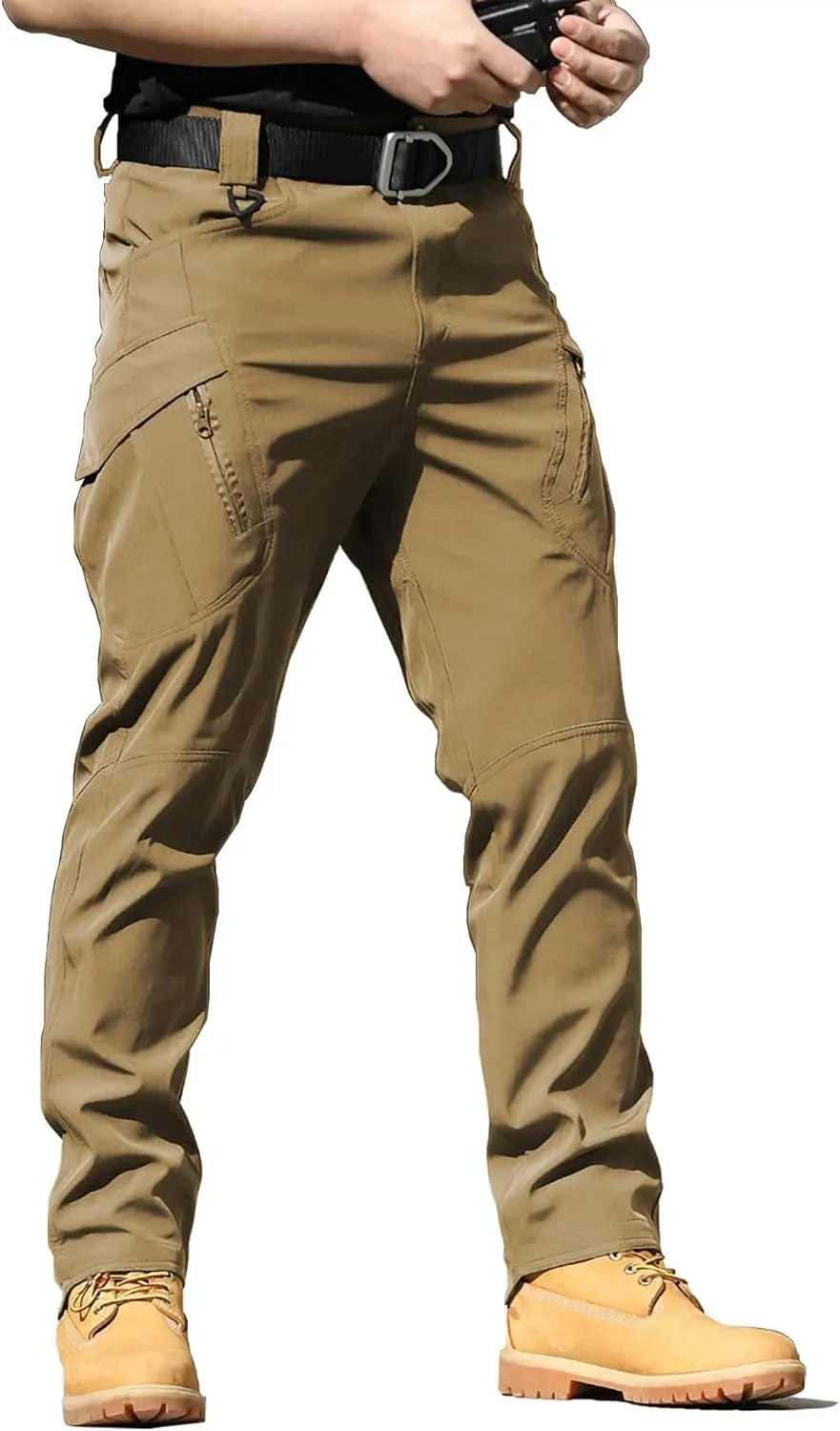 AUTIWITUA Men's Tactical Cargo Pants Water Resistant Lightweight Hiking Pants Outdoor Work Pants with Multi Pockets(No Belt)
