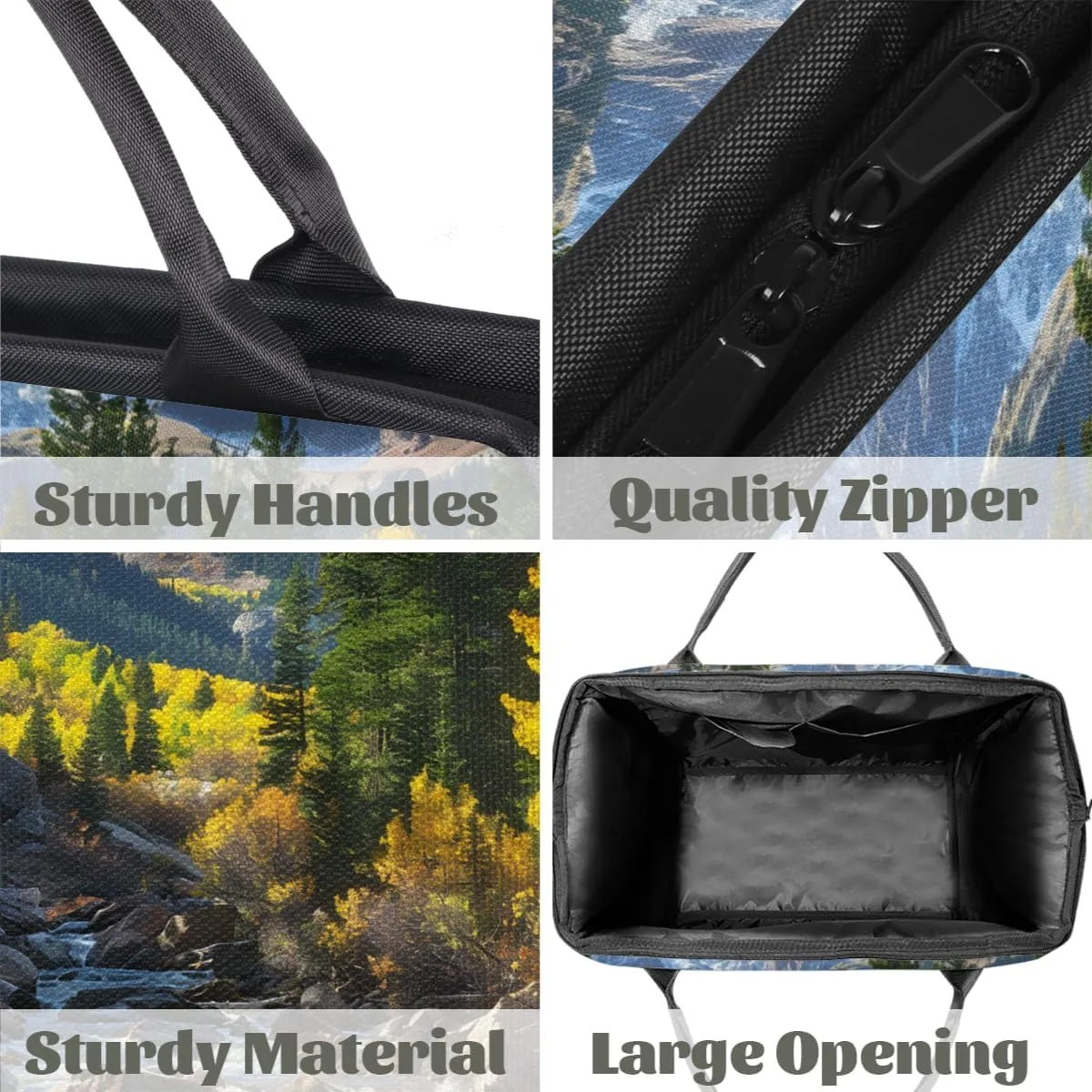 Autumn Mountain Forest Landscape Weekender Overnight Bag for Women Waterproof Carry On Travel Duffle Bags with Pocket Lightweight Sports Gym Tote Bag Large Luggage Workout Personal Item Hospital Bags