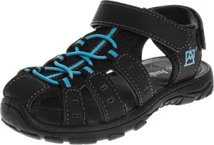 Avalanche Kids Close Toe Sandal with Strap Closure - Durable Walking Sport Sandals for Boys (sizes: 11-13 Little Kid / 1-4 Big Kid)