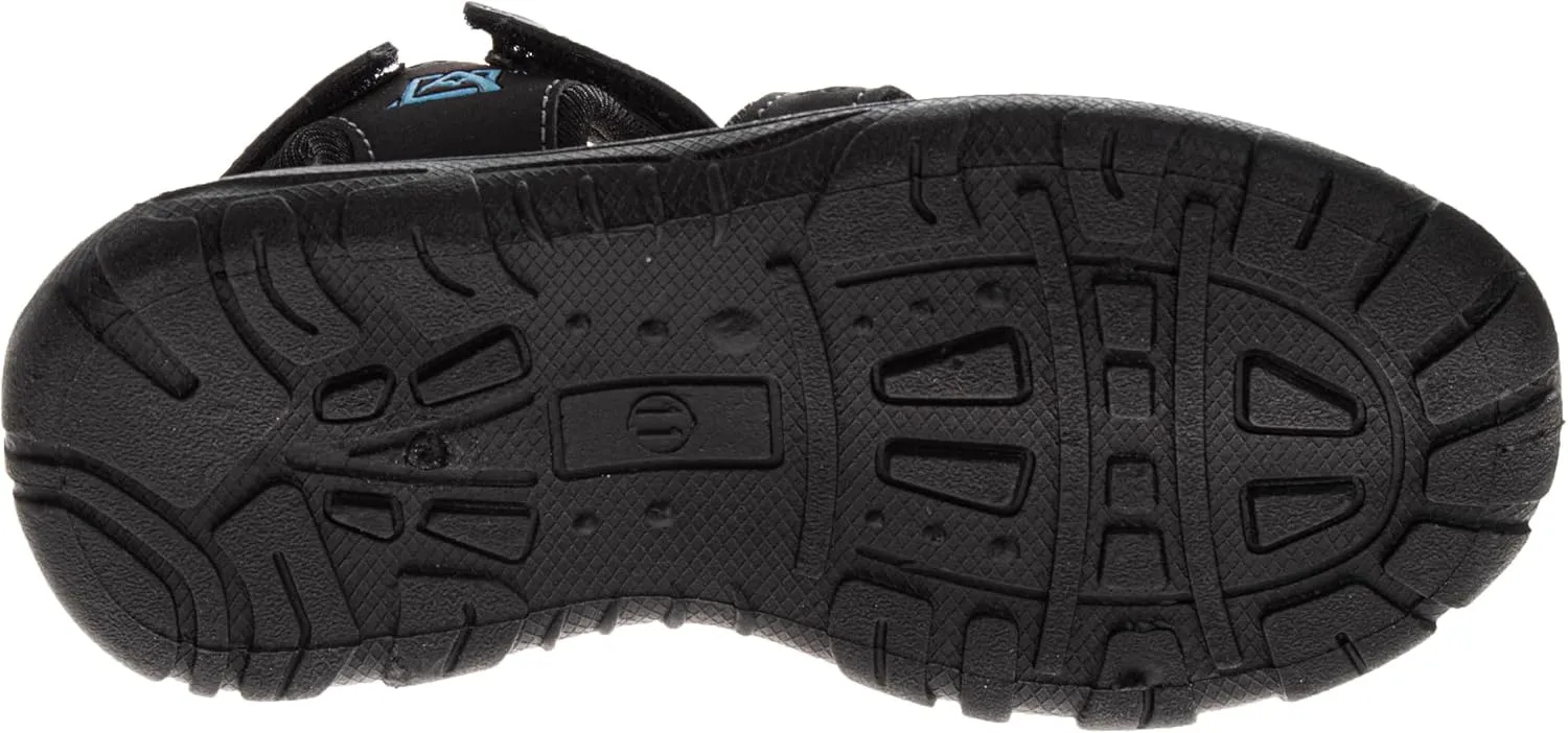 Avalanche Kids Close Toe Sandal with Strap Closure - Durable Walking Sport Sandals for Boys (sizes: 11-13 Little Kid / 1-4 Big Kid)