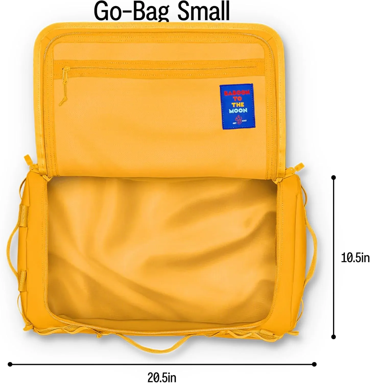 Baboon to the Moon Small Duffle Bag – Small Gym Bag, Travel Duffel Bags for Women and Men, Duffle Bag for Travel, Backpack, Overnight Bag (Orange)