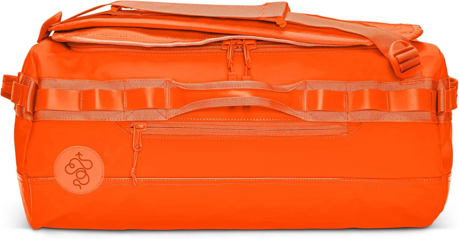 Baboon to the Moon Small Duffle Bag – Small Gym Bag, Travel Duffel Bags for Women and Men, Duffle Bag for Travel, Backpack, Overnight Bag (Orange)