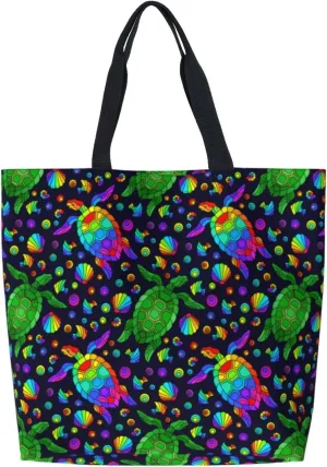 Baby Chicks Reusable Grocery bags Big Capacity Shopping Bag Canvas Shoulder Tote Handbag for Women Girls