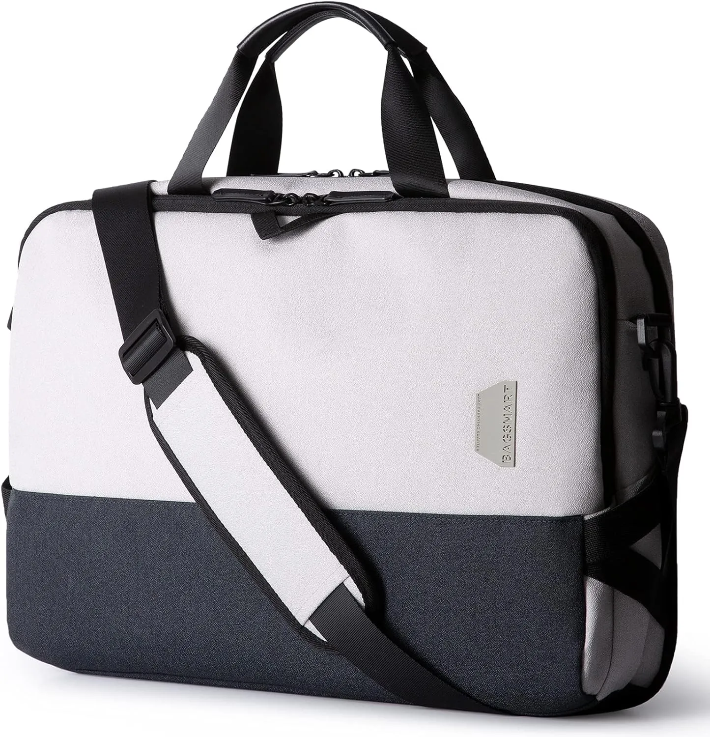 BAGSMART Laptop Bag, 15.6 Inch Laptop Case for Men Women Computer Bag Briefcase Work Business Travel,Grey