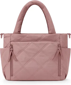 BAGSMART Tote Bag for Women, Puffer Tote Bag with Zipper, Shoulder Bag Handbag Quilted Tote Bag for Travel, Sport, Work