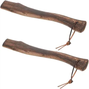 balacoo 2pcs Axe Wooden Handle Replacement Ergonomic Wood Grip for Chopping Smooth Finish Easy Installation for Outdoor Use