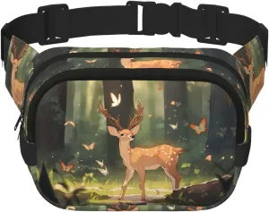 Bambi Printed fashionable waist bag, unisex messenger bag, fashionable travel waist bag