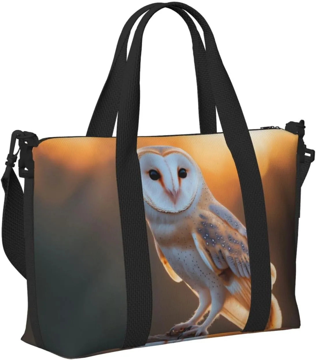 barn owl_ print Travel Duffel Bag, Sports Tote Gym Bag, Swim Pool Bag Large Shoulder Tote Bag for Beach Weekender