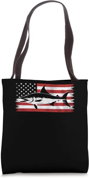 Barracuda Usa Flag Tote Bag