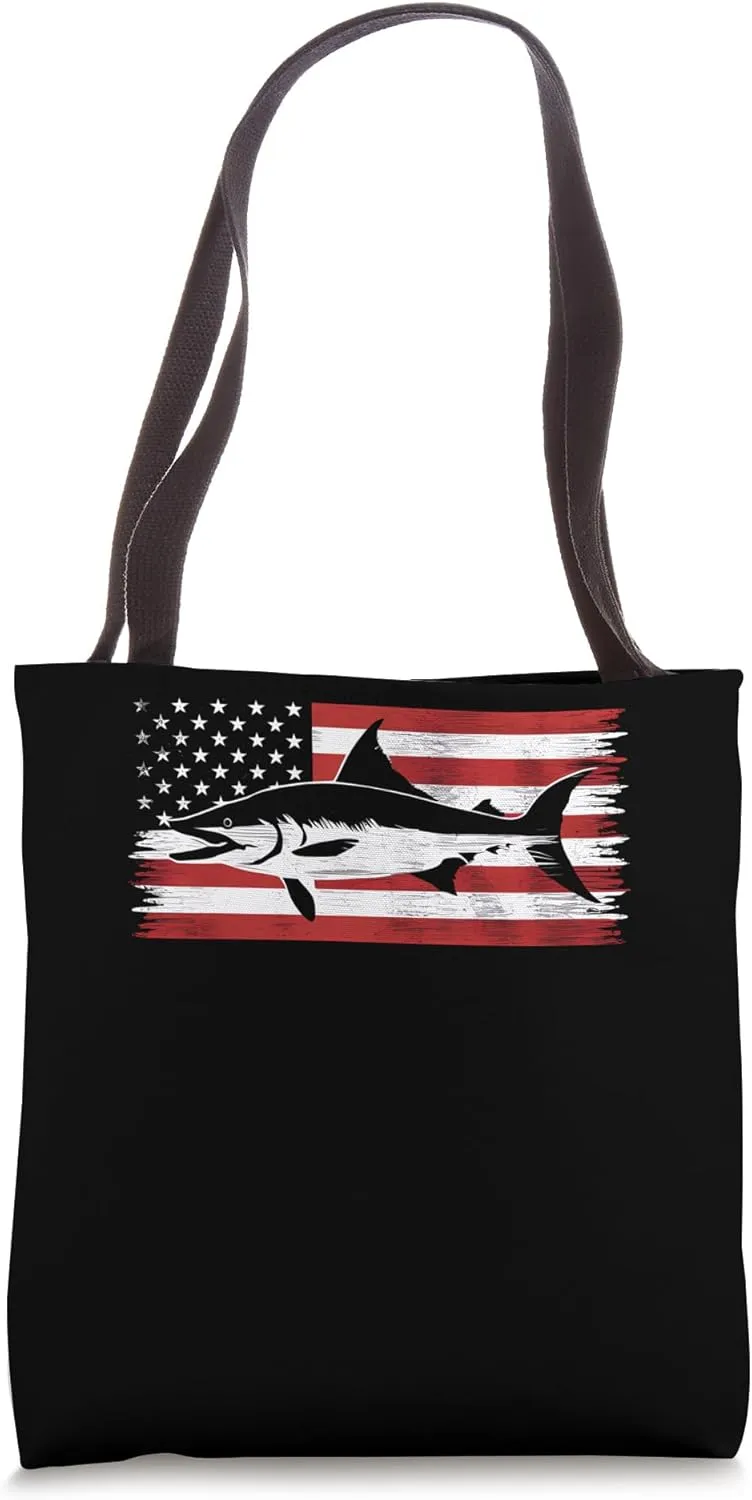 Barracuda Usa Flag Tote Bag
