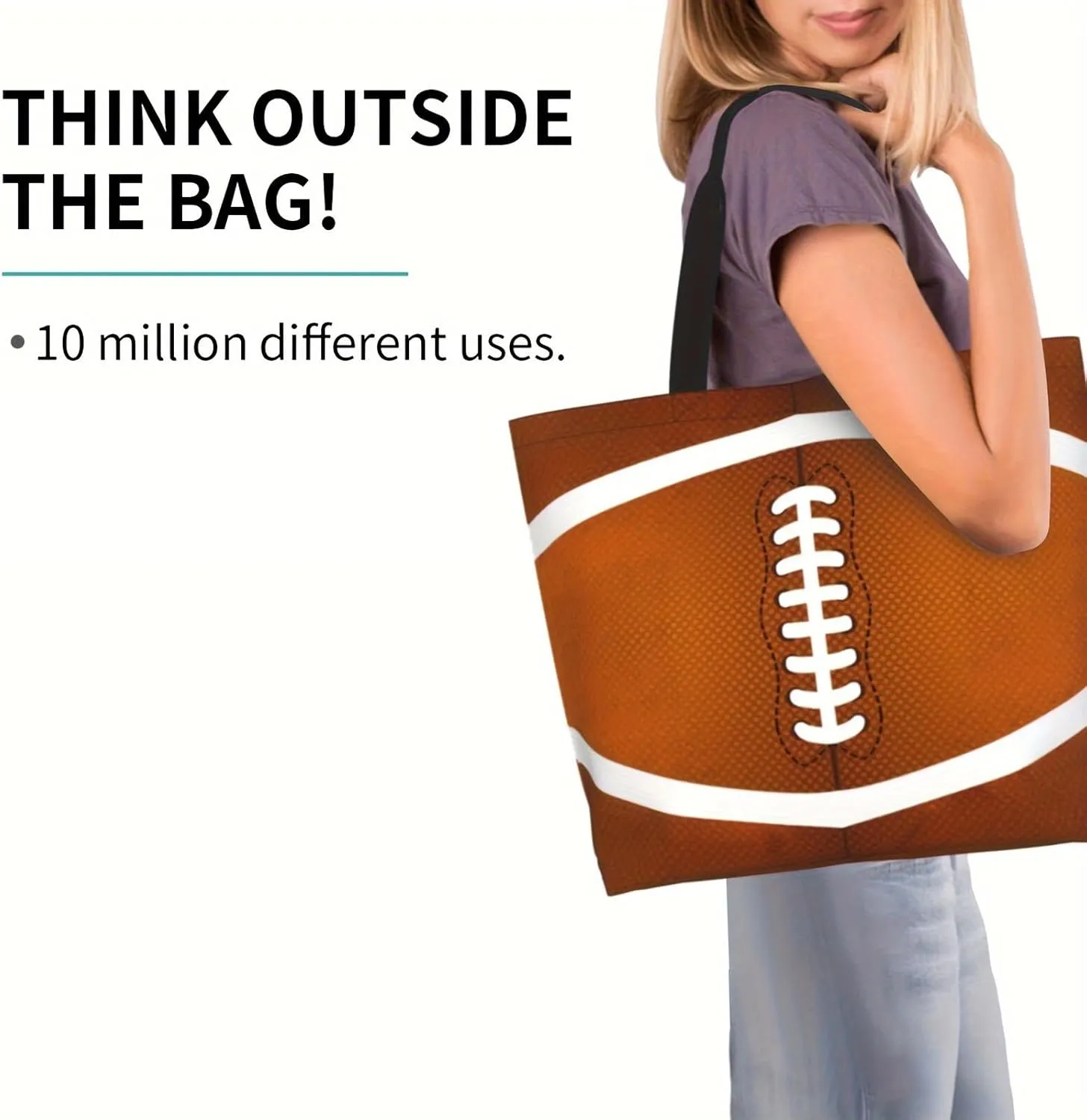 Baseball Tote Bag - Handbag, Shopping and Travel Bag for Sports Mom - Gifts for Women