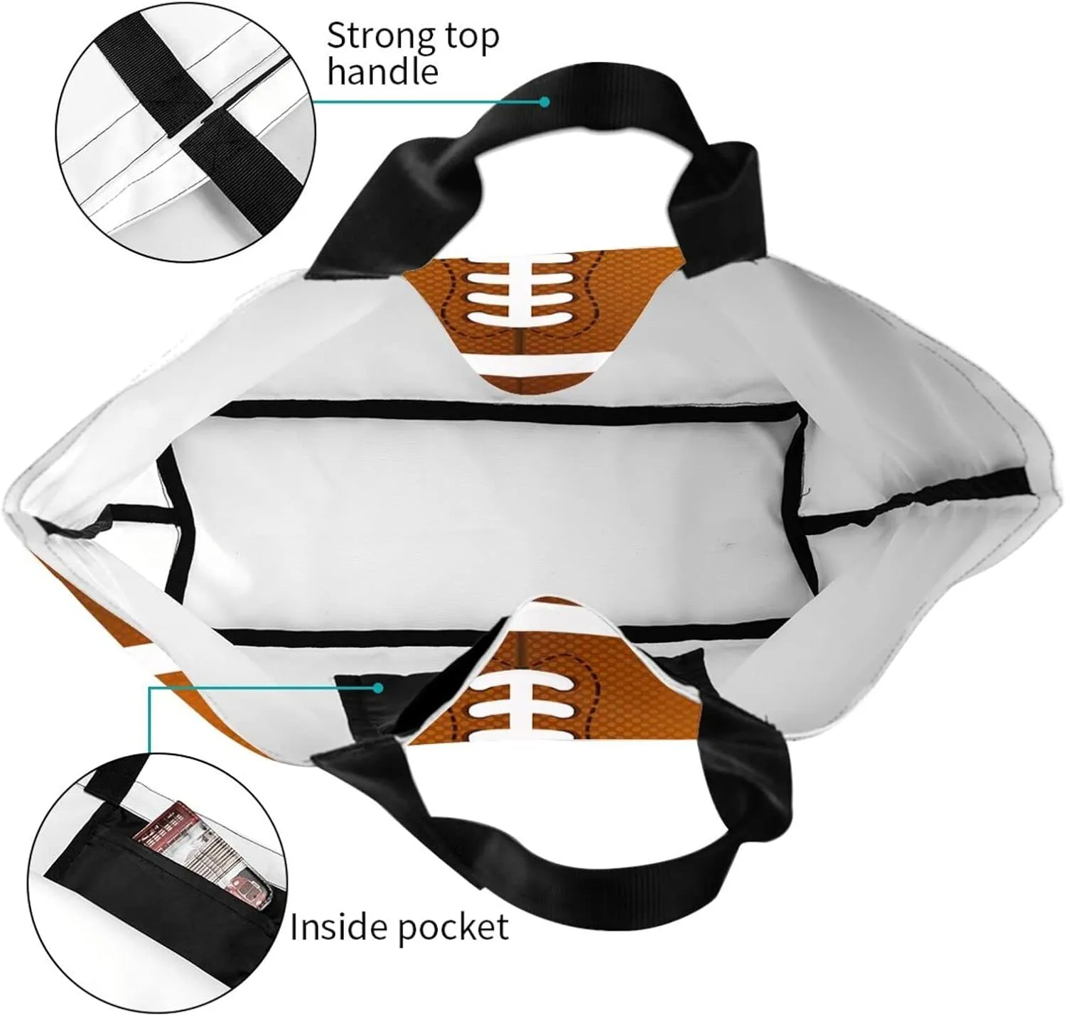 Baseball Tote Bag - Handbag, Shopping and Travel Bag for Sports Mom - Gifts for Women