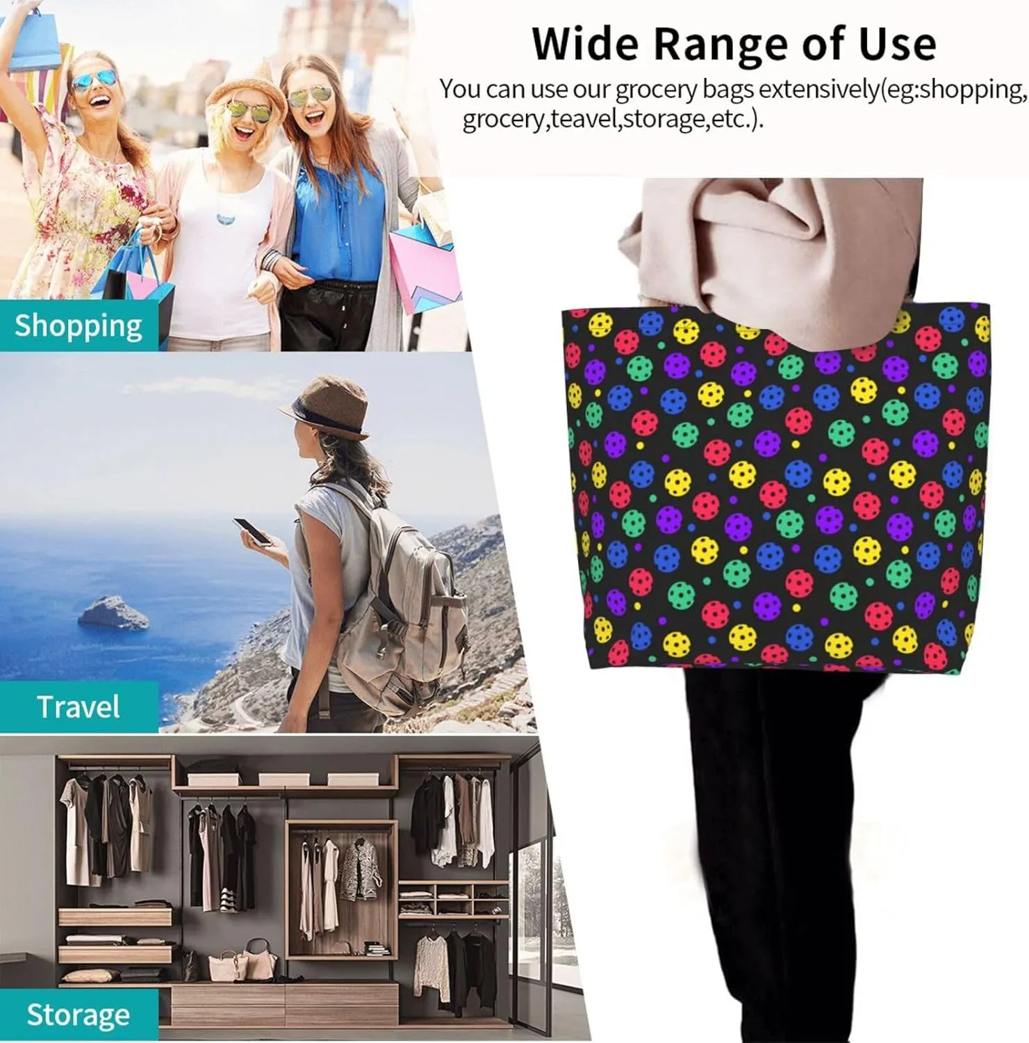 Baseball Tote Bag - Handbag, Shopping and Travel Bag for Sports Mom - Gifts for Women