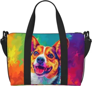 basenji dog cute print Travel Duffel Bag, Sports Tote Gym Bag, Swim Pool Bag Large Shoulder Tote Bag for Beach Weekender