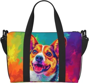 basenji dog cute print Travel Duffel Bag, Sports Tote Gym Bag, Swim Pool Bag Large Shoulder Tote Bag for Beach Weekender