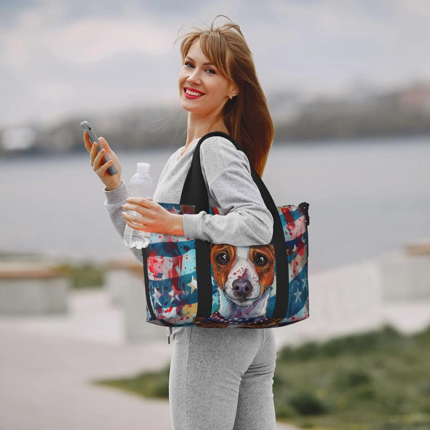 Basenji print Travel Duffel Bag, Sports Tote Gym Bag, Swim Pool Bag Large Shoulder Tote Bag for Beach Weekender, 202-406-121