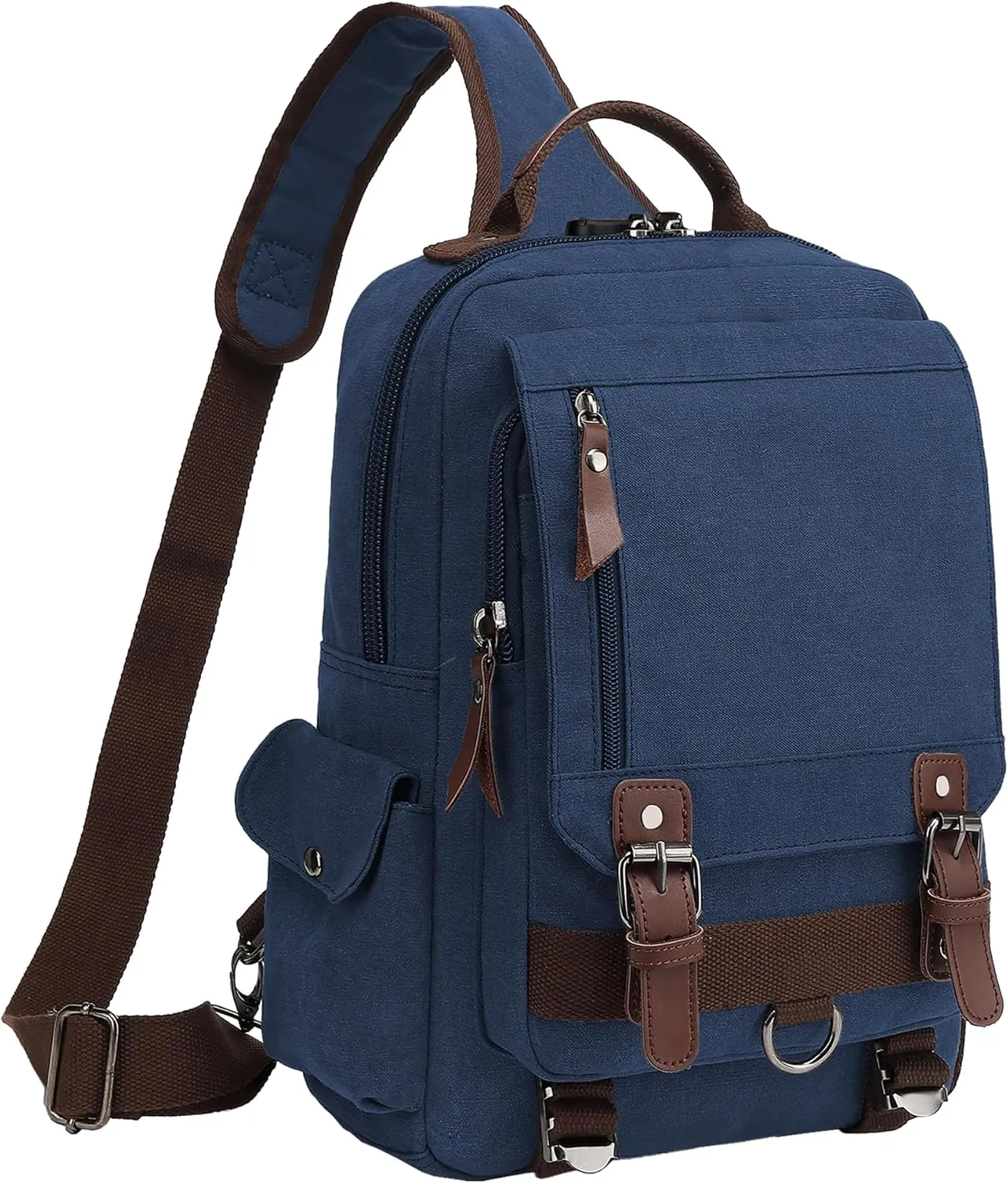 BASICPOWER Messenger Bag Canvas Sling Crossbody Backpack Laptop Casual Travel for Men Women