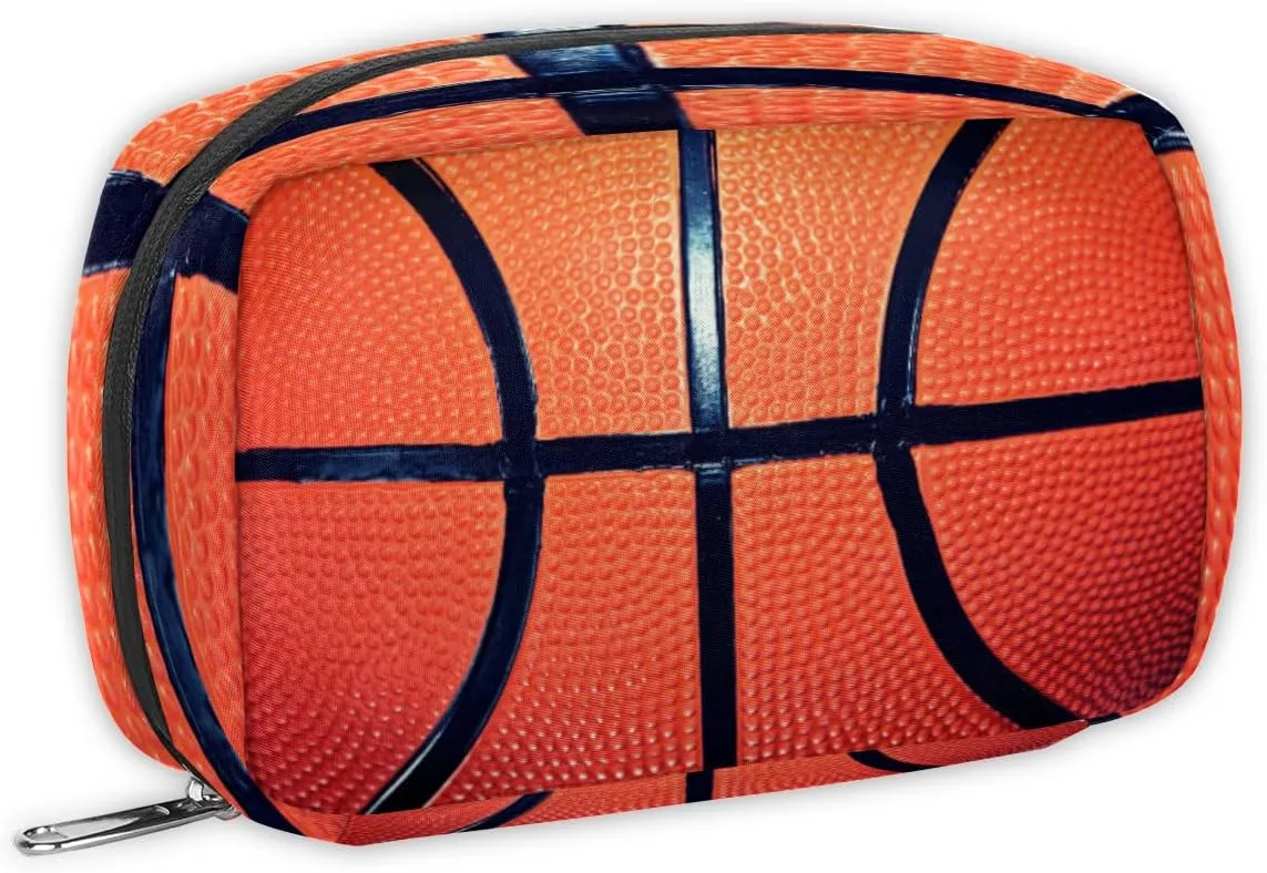 Basketball Travel Toiletry Bag for Boys Men, Waterproof Small Dopp Kit for Women, Shaving Bag with Large Capacity for Travel,Sports Shower