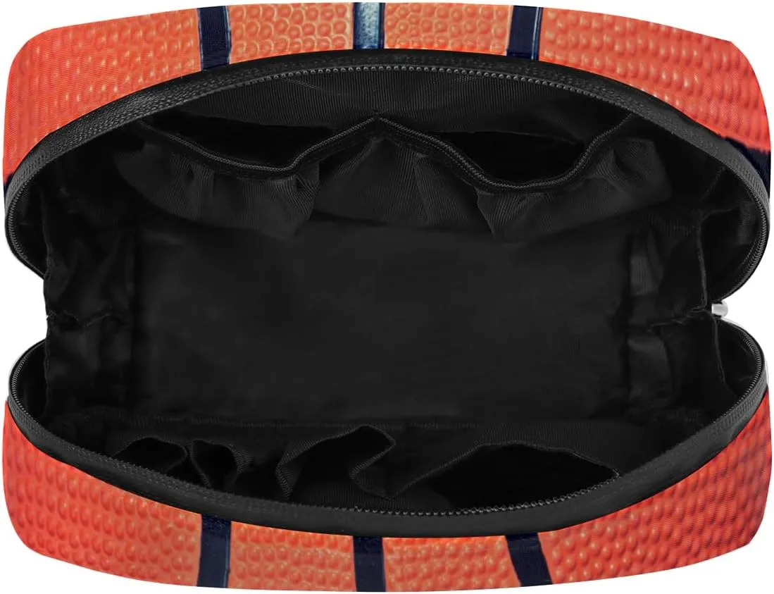 Basketball Travel Toiletry Bag for Boys Men, Waterproof Small Dopp Kit for Women, Shaving Bag with Large Capacity for Travel,Sports Shower