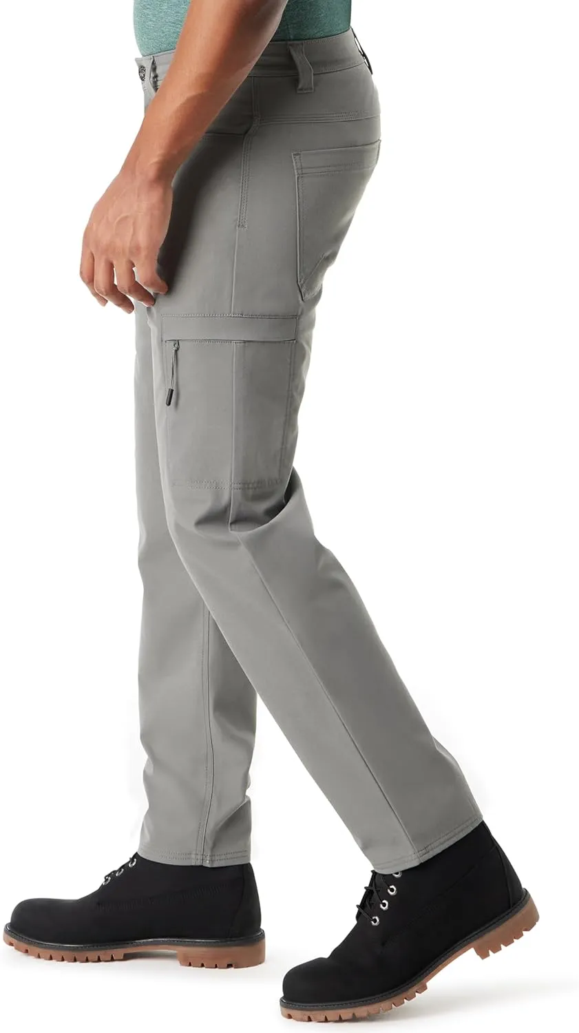 BASS OUTDOOR Men's Essential Water Repellent Tech Zip Cargo Pocket Tapered Leg Pant Standard