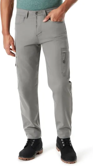 BASS OUTDOOR Men's Essential Water Repellent Tech Zip Cargo Pocket Tapered Leg Pant Standard