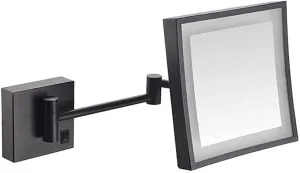 Bathroom Mirror, Wall-Mounted Makeup Mirror Three Double Side Side Square Vanity Heart Mirror Stretched Built-in Lithium Battery (Color : #5)
