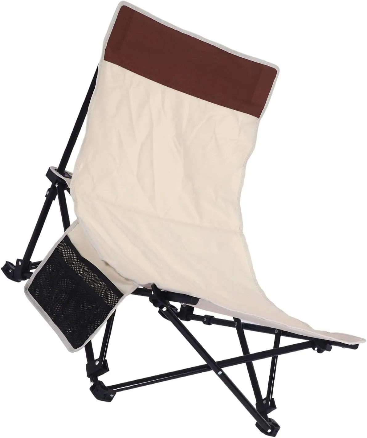 Beach Chair, Portable Folding Camping Chairs, Comfortable Support Reclining Chair for Camping, Patio, and Outdoor Relaxation
