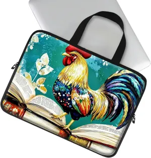 Beautiful Big Cock Theme Laptop Sleeve Case Notebook Sleeve PC Messenger Bag Durable Travel Laptop Bag HandBag 13-14 Inch with Handle for Laptop/Notebook/Tablet Laptop