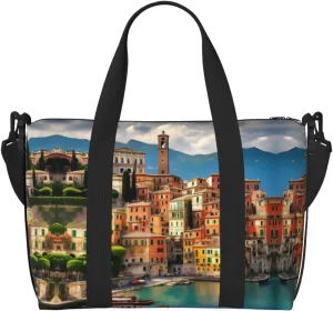 beautiful Italy print Womens travel bags, weekender carry on for women, sports Gym Bag, Overnight Carry on Bag