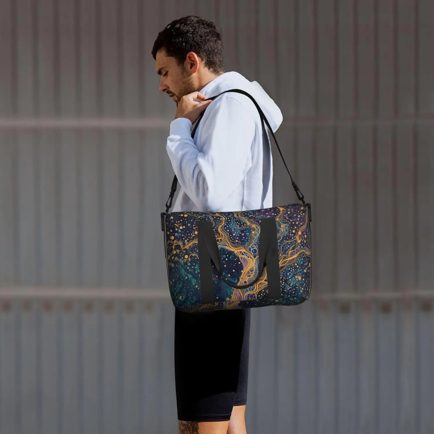 beautiful life art print Travel Duffel Bag, Sports Tote Gym Bag, Swim Pool Bag Large Shoulder Tote Bag for Beach Weekender