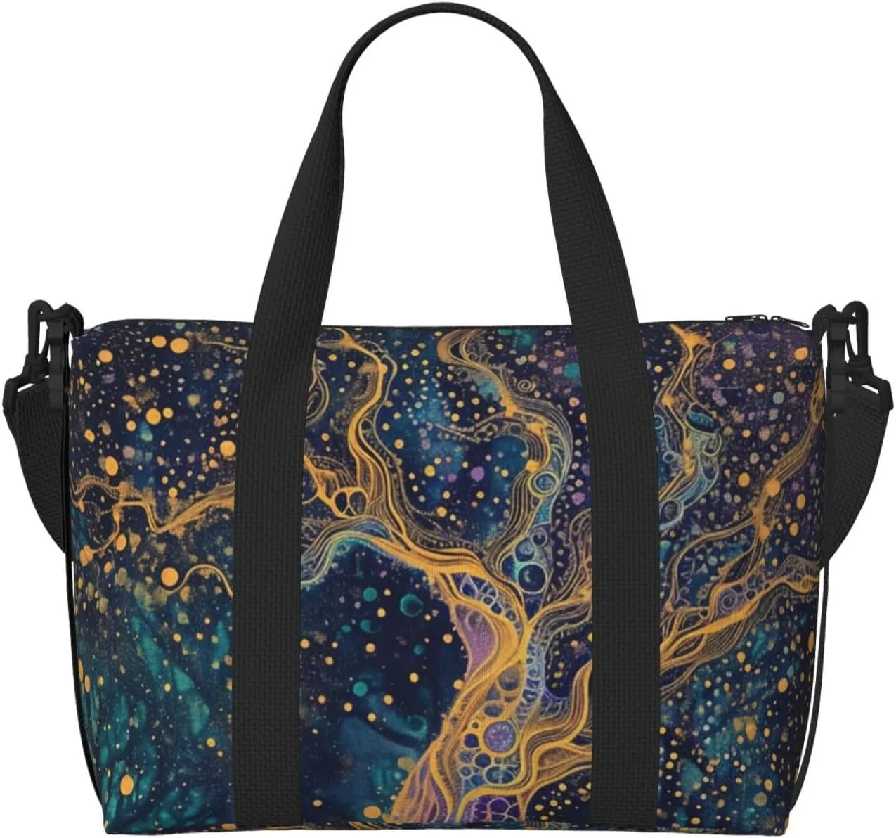 beautiful life art print Travel Duffel Bag, Sports Tote Gym Bag, Swim Pool Bag Large Shoulder Tote Bag for Beach Weekender
