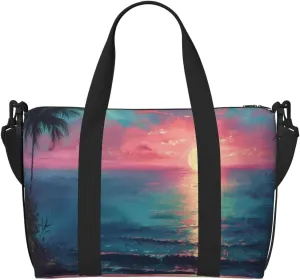 Beautiful ocean print Travel Duffel Bag, Sports Tote Gym Bag, Swim Pool Bag Large Shoulder Tote Bag for Beach Weekender