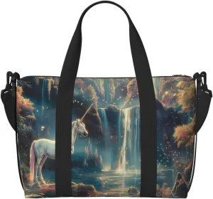beautiful unicorn print Travel Duffel Bag, Sports Tote Gym Bag, Swim Pool Bag Large Shoulder Tote Bag for Beach Weekender, 202-406-121