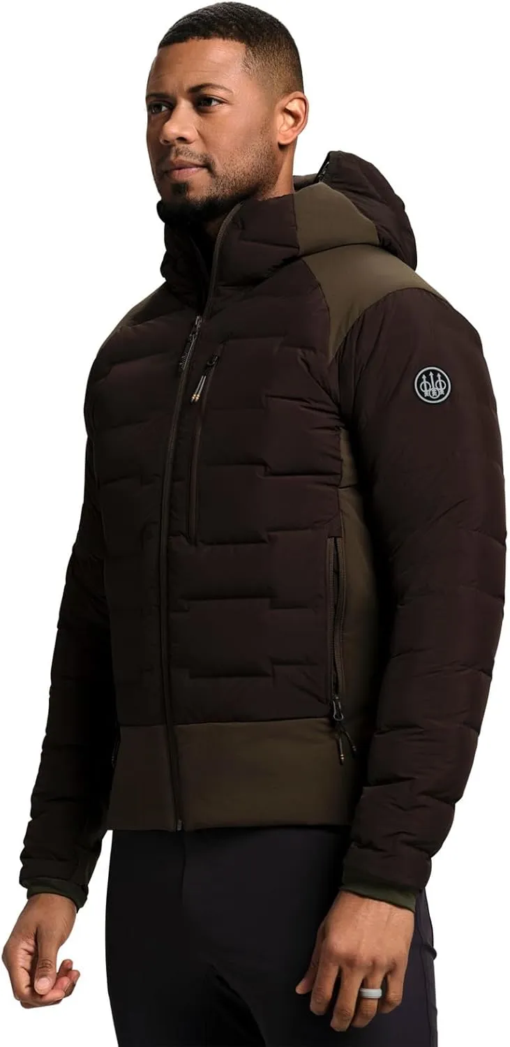 Beretta Men's Tarandus Durable Water-Repellent (DWR) Thermal Hunting Jacket - Goose Down, Integrated Hood & Removable Braces