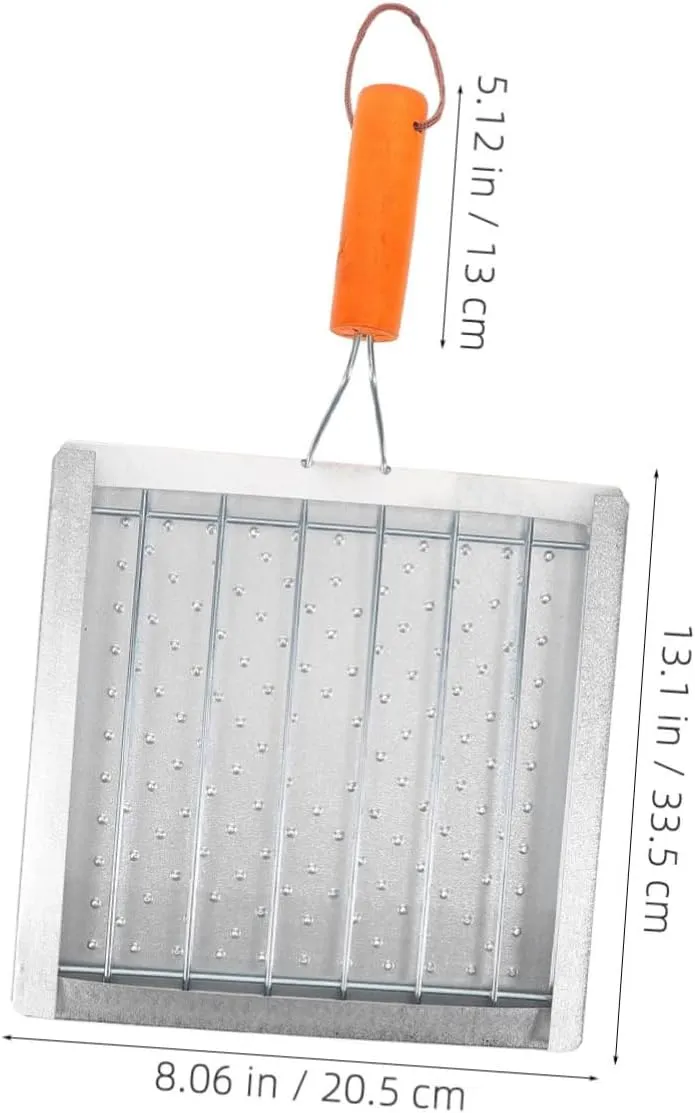 BESPORTBLE Heavy Duty Fish Grilling Rack with Ergonomic Handle Foldable Barbecue Tray for Camping Portable Bread