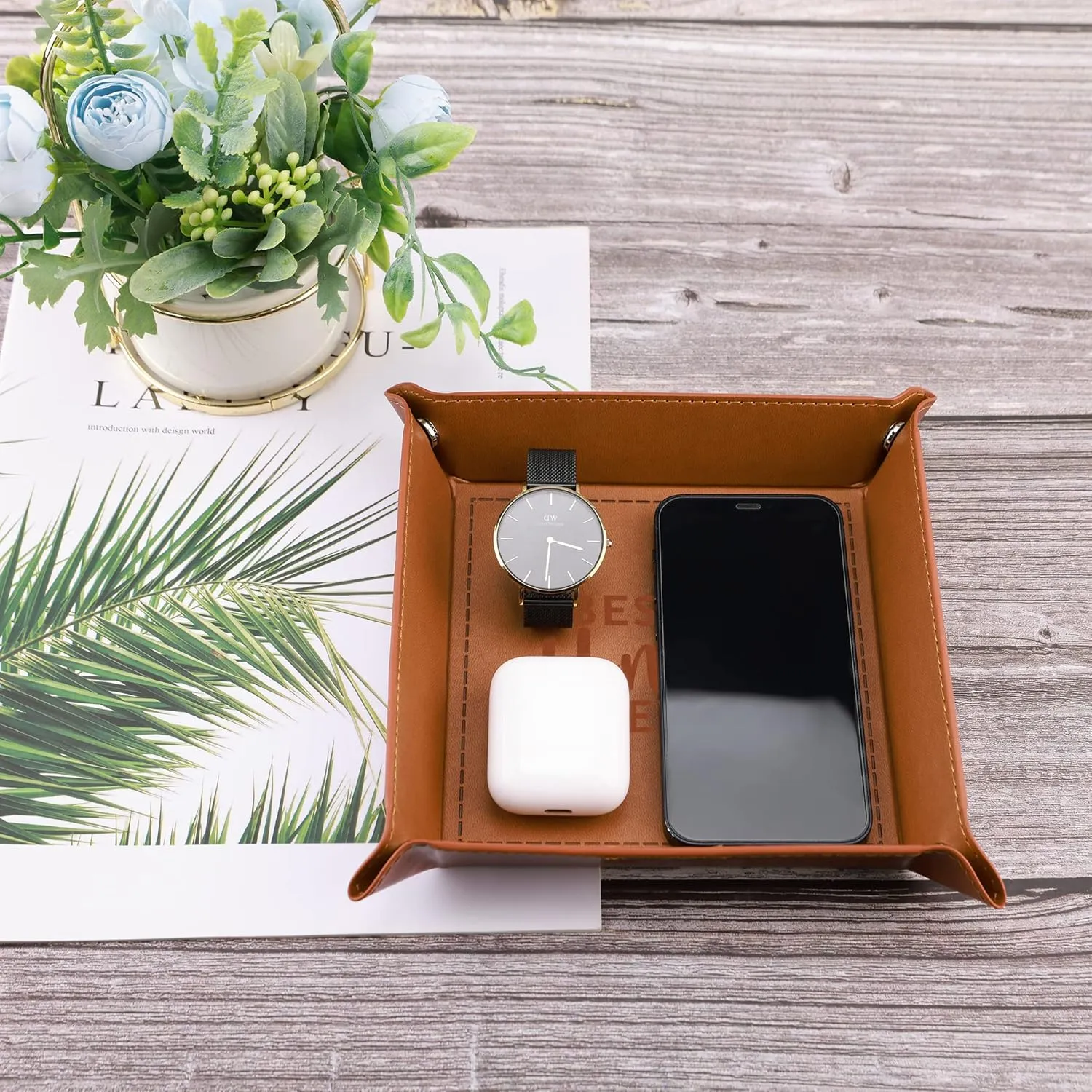 Best Uncle Ever Leather Valet Tray- Christmas Gifts for Uncle, Gifts for Uncle from Nephew Niece Sister, Uncle Unique Birthday Christmas Gifts, Thanksgiving Gift for Uncle, Best Uncle Gifts