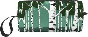 Birch Trees print Large Capacity Travel Makeup Case Organizer Makeup Bag Portable Cosmetic Bag For Women