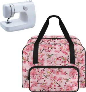 Bird Flowers Knitting Carrying Case Crochet Bag for Crochet Accessories, Yarn Bag Crocheting Yarn Project Bag for Womens Crochet Gifts for Mother Wife