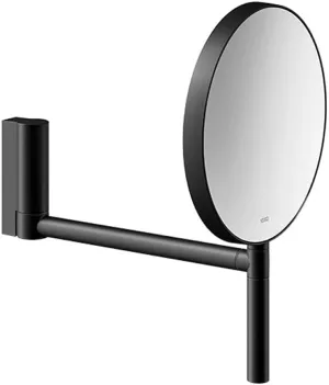 Black Collection 5x/1x Reversible Cosmetic Mirror, Matte Black