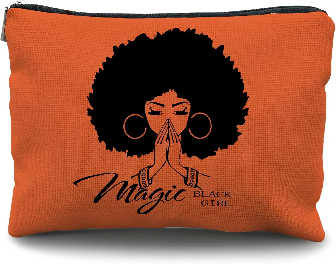 Black Girl Magic Makeup Bag - African American Girl & Women Gift - Cosmetic Bag