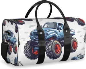Blue Truck Travel Duffle Bag for Women Men Gym Duffel Foldable Bag Waterproof Weekender Off Road Vehicle Duffle Tote