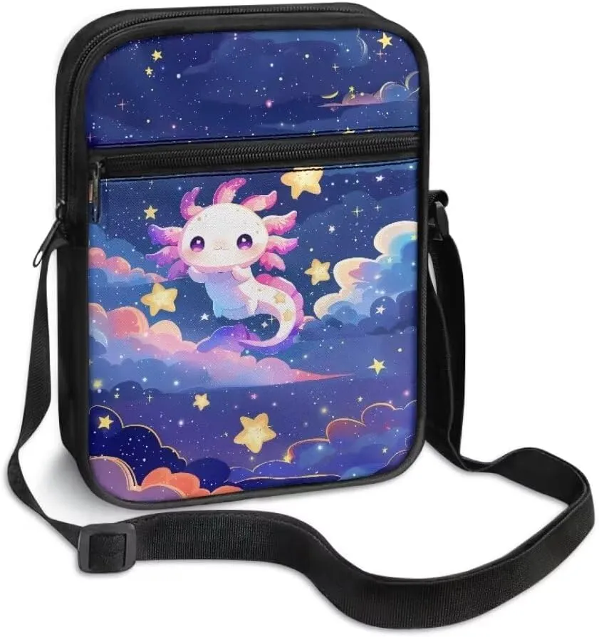 Boatee Small Messenger Bag for Men Galaxy Crossbody Purse with Pockets