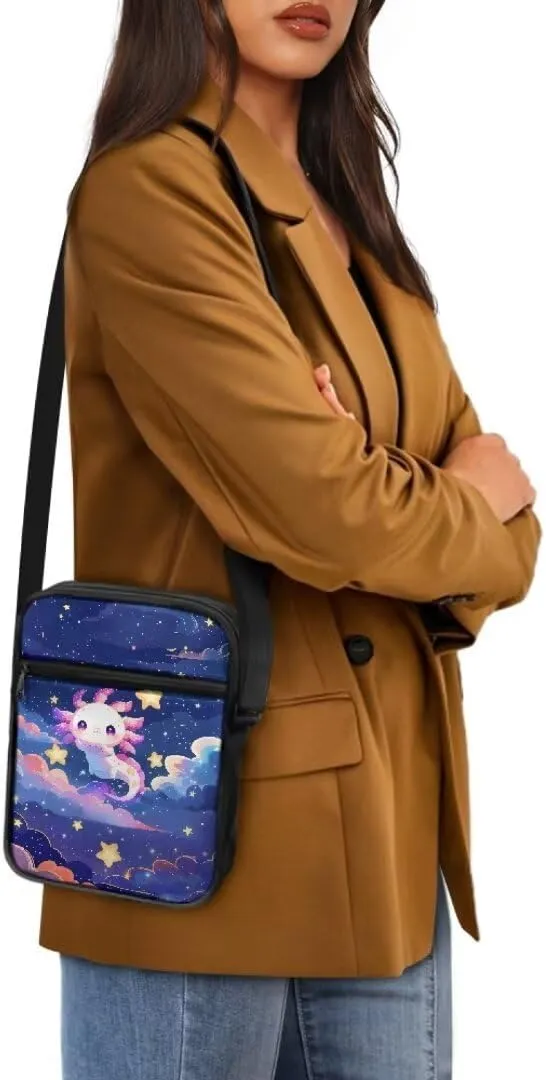 Boatee Small Messenger Bag for Men Galaxy Crossbody Purse with Pockets